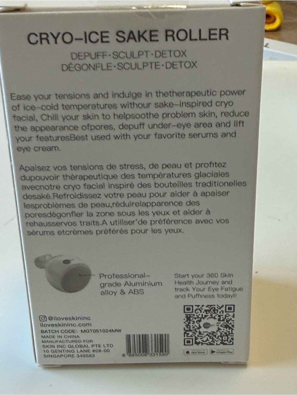 Cryo-Ice Sake Roller - Pink de puff* sculpt* detox - Picture 2 of 4